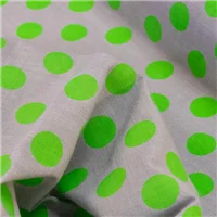 Fabric Cotton Linen Spot Lime Grey
