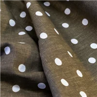Fabric Iza Linen Khaki Spot