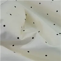 Fabric Marko Cream Black Spot Linen
