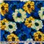 Cotton Spandex Royal Gold Floral