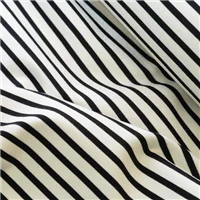 Ponti Stripe Cream Black