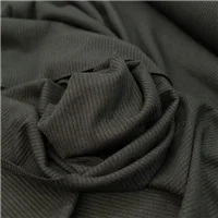 Fabric Chur Plain Rib Ashpalt