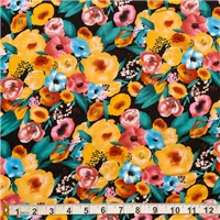 Fabric Gisele Rayon Black