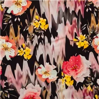 Fabric Viscose Rayon Pink Floral