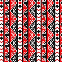 Kiwiana Poraka Black Red White