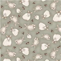 Animals Tossed Bunnies Gray