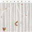 Christmas Enchanted Woodland Birch Tree Stripe Light Taupe
