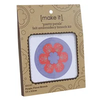 Make It Kit Embroidery Felt Brooch Purple