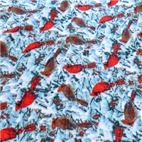 Fabric Flannelette Snow Birds