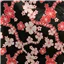 Fabric Cotton Print Black Red White