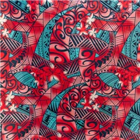 Fabric Cotton Navy Pink Teal