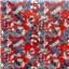 Fabric Cotton Red Grey