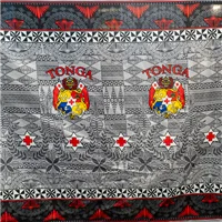 Fabric Dobby Print Grey Black Tonga