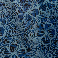 Fabric Mini Matt Print Teal Blue Black