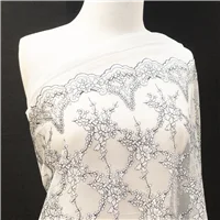 Fabric Lace 1614 Black White