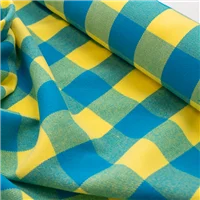 Fabric Yellow Turquoise Large Check