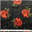 Stretch Velvet Red Rose On Black - photo 1