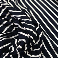 Fabric Snap Stripe Navy White