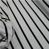 Fabric Stripe Knit K 3676 White Black