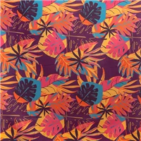 Fabric Mini Matt Print Purple Multi