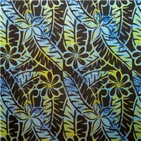 Fabric Poly Print 2 Teal Black