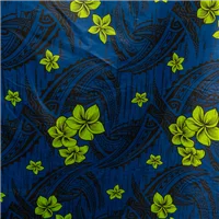 Fabric Poplin Print Colour 3 Blue Green