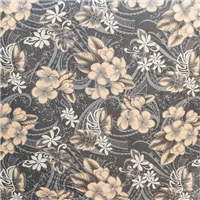 Fabric Print Grey Cream Floral