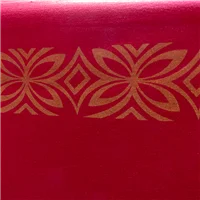 Fabric Printed Stretch Maroon Gold