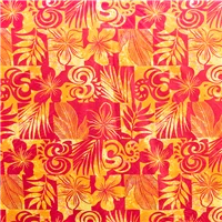 Fabric Rayon Pacific Print Orange