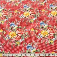 Fabric 2cl-3 Red Dot Floral