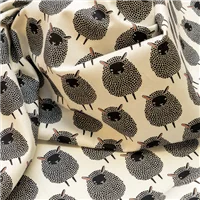 Fabric Craft Cotton Black and White Sheep